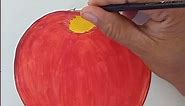 Realistic Apple Painting In Gouache #shorts #gouachepaint #art #painting