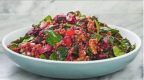 Quinoa Beets and Spinach Salad Recipe for Vegetarian and Vegan Diet 🥗 💪
