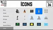 How to use ICONS in GarageBand iOS (iPhone/iPad)