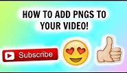 How To Add Pngs/Overlays To Your Video Using Imovie! Subscribe Annotation, Thumbs Up, Emojis