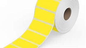 Rollo Direct Thermal 2x1 Sticker Labels - Roll of 1,000 Yellow Thermal Labels - Multi-Purpose Thermal Printer Stickers