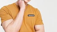 Timberland Heavy Weight woven badge t-shirt in wheat tan | ASOS