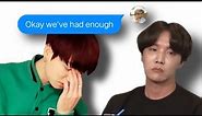 BTS TEXTS - dad jokes during quaranjin