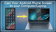 Step by Step Guide To CAST Android Mobile Phone Screen to Computer or Laptop!!