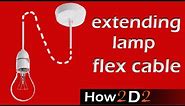 How to extend lamp cable Extending pendant lighting cable Ceiling rose