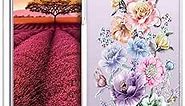 Case Flower Floral Cute Clear for Women Girly Designer Girls for Galaxy S23, Silicone Transparent Phone Case Floral Design Compatible with Samsung Galaxy S23 (Beautiful Flower Group)