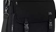 MATEIN Messenger Bag for Men, Women Briefcases Lightweight Men's Laptop Bag 15.6 inch Water Resistant Crossbody School Satchel Bags for Boys Computer Work Office Bag with Shoulder Strap, Black