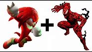 Knuckles the Echidna x Carnage: Epic Fusion with Red Spider-Man! Must-Watch Crossover Adventure!