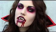 VAMPIRE Halloween Makeup Tutorial + Hair & Costume Idea that will STEAL the show!