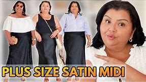 1 Plus Size Outfit 5 Ways | HOT Summer Trend | The Satin Midi