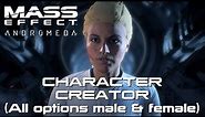 Mass Effect Andromeda - Character Creator - All Options (Male & Female)
