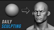 Male Head Sculpting Practice in Zbrush
