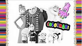 Minions Despicable Me Coloring Book Pages for Kids Episode 5