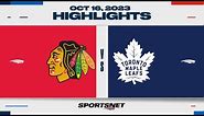 NHL Highlights | Blackhawks vs. Maple Leafs - October 16, 2023