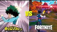 My Hero Academia Original Deku's Smash VS in Fortnite (Comparing)