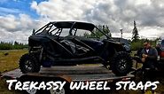 Trekassy 2”x 144” Car Tie Down Straps for Trailers Heavy Duty, 10000lbs Break Strength, 4 Pack Steel Ratchet, 4 Tire Straps, 4 Axle Straps