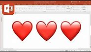How to create iPhone Heart Emoji ❤️ in Microsoft PowerPoint (Tutorial)