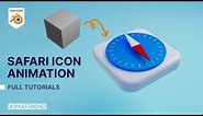 Safari Icon Animation with Blender 3.5