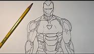 How To Draw IRON MAN From “Avengers: Endgame”(DRAWING TUTORIAL)