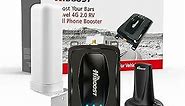 HiBoost RV Cell Phone Booster Kit 4G 5G LTE Signal Boost for All U.S. Carriers Verizon AT&T T-Mobile |Omni-Directional Roof Antenna| APP Control Vehicle Camper Cell Phone Booster for RV FCC Approved