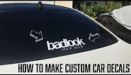How to Make Custom Car Decals (Silhouette Cameo 4) + Illustrator Workflow