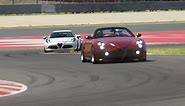 Battle Alfa Romeo 4C vs Alfa Romeo 8C Spider Racing at Barcelona-Catalunya