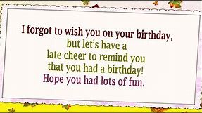 Belated Birthday Wishes || Happy Belated Birthday