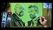 Walter White and Jesse (Breaking Bad Art) -- Speed Painting