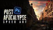 Post Apocalyptic City Photo Manipulation Artwork from Scratch | Photoshop Speed Art