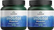 Swanson 100% Pure Inositol Powder - Natural Supplement Promoting Focus & Relaxation - Nerve & Cellular Support - (8oz) 2 Pack