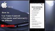 How to Use Voice Control (Navigate and Interact) on iPhone iOS 13 - TechOZO