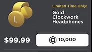 Gold clockwork headphones are now available!