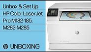 Unbox and Set Up the HP Color LaserJet Pro M182-185, M282-M285 Printer Series | HP LaserJet | HP