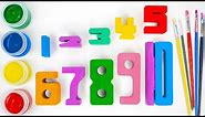 Let's Color Numbers & Learn Math || Count 1-10 Learning Video For Toddlers