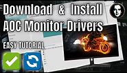 How to download and install AOC monitor drivers manually for Windows - 2024 Working