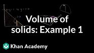 Volume with cross sections: semicircle | AP Calculus AB | Khan Academy