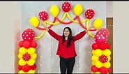 Red & Yellow Theme Balloon Decoration for Birthday