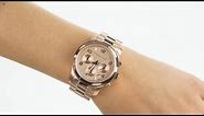 Michael Kors Ladies Rose Gold Tone Bracelet Watch MK5128