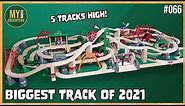 [066] Our BIGGEST and Tallest Wooden Train Track of 2021