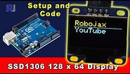 How to use SSD1306 128x64 OLED Display I2C with Arduino code