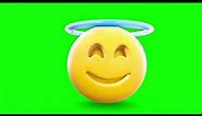 Emoji angel-efecct green screen