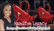 Michael Kors Hamilton Legacy Large Studded Leather Belted Satchel Unboxing