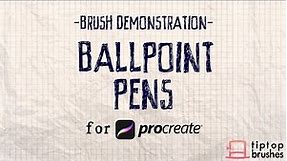 Ballpoint Pens - Procreate Brush Demo