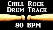 Chill Groove Drum Track 80 BPM, Rock Drum Tracks for Bass Guitar, Instrumental Drum Beats 🥁 303