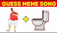 Guess The Meme Song by Emoji | Wednesday, Skibidi Toilet, Skibidi Dom Dom Yes Yes
