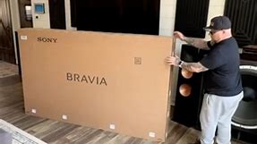 Over 8 Glorious Feet of Screen 😳 New Sony Bravia XR 98” X90L 4k TV Unboxed, Full Motion Wall Mounted pt.1 It’s HUGE! 150lbs. We got it though 💪🏽 #smd @sony #sony #bravia #4k #led #tv #unboxing follow for pt.2 the fire up! | SMD Steve Meade Designs OFFICIAL Fan Page!
