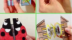 Insect life cycle science crafts - butterfly, ladybug, honeybee, dragonfly
