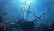 Underwater Shipwreck Live Wallpaper - WallpaperWaifu