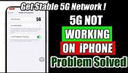 How to Fix 5G Network Problem on iPhone | 5G Not Working on iPhone Problem Solved | iPhone 5G Fixed