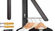 Laundry Drying Rack Wall Mounted - Ultrathin Space Saving Clothes Drying Rack Organizer with 65Ibs Capacity - Retractable and Foldable, Perfect for Laundry Room Organization